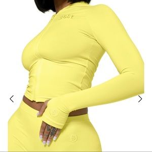 BODY by raven Tracy yellow leggings and hoodie set